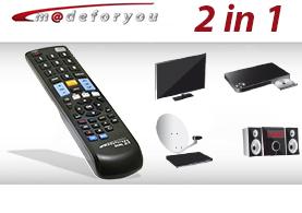 2 in 1 Universal TV Remote